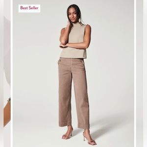 SPANX Stretch Twill Cropped Wide Leg Pants